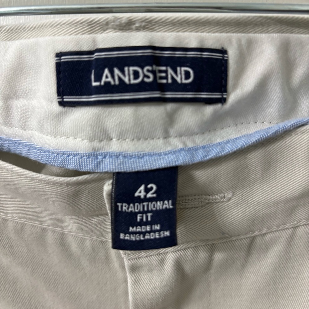 Lands end khakis size 42 Traditional fit Inseam 26